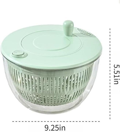 Ceruaxb 5.3 Qt Salad Spinner & Vegetable Cutter 3-in-1 Wash, Dry & Chop System with 5 Blades