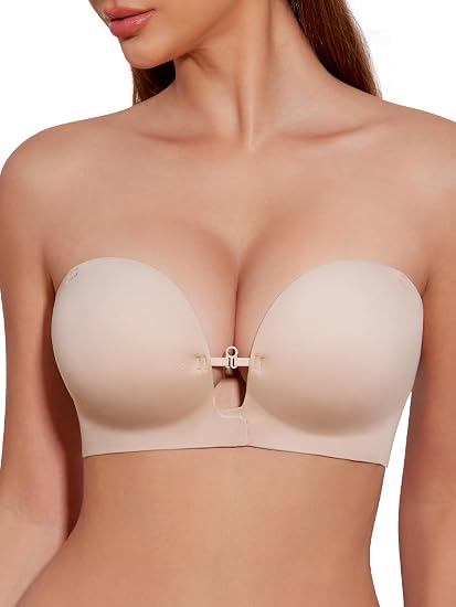The maker’s own module: a model wearing the bra beside a three-row grid labelled Others and Ours