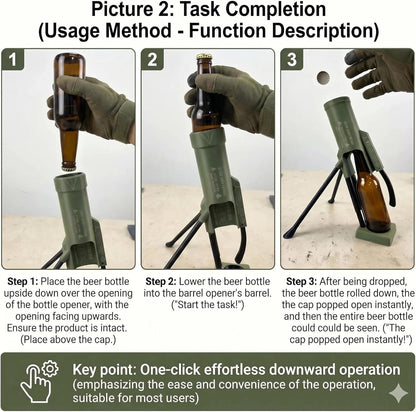 MortarCap Launcher – Tactical Beer Bottle Opener That Shoots Caps