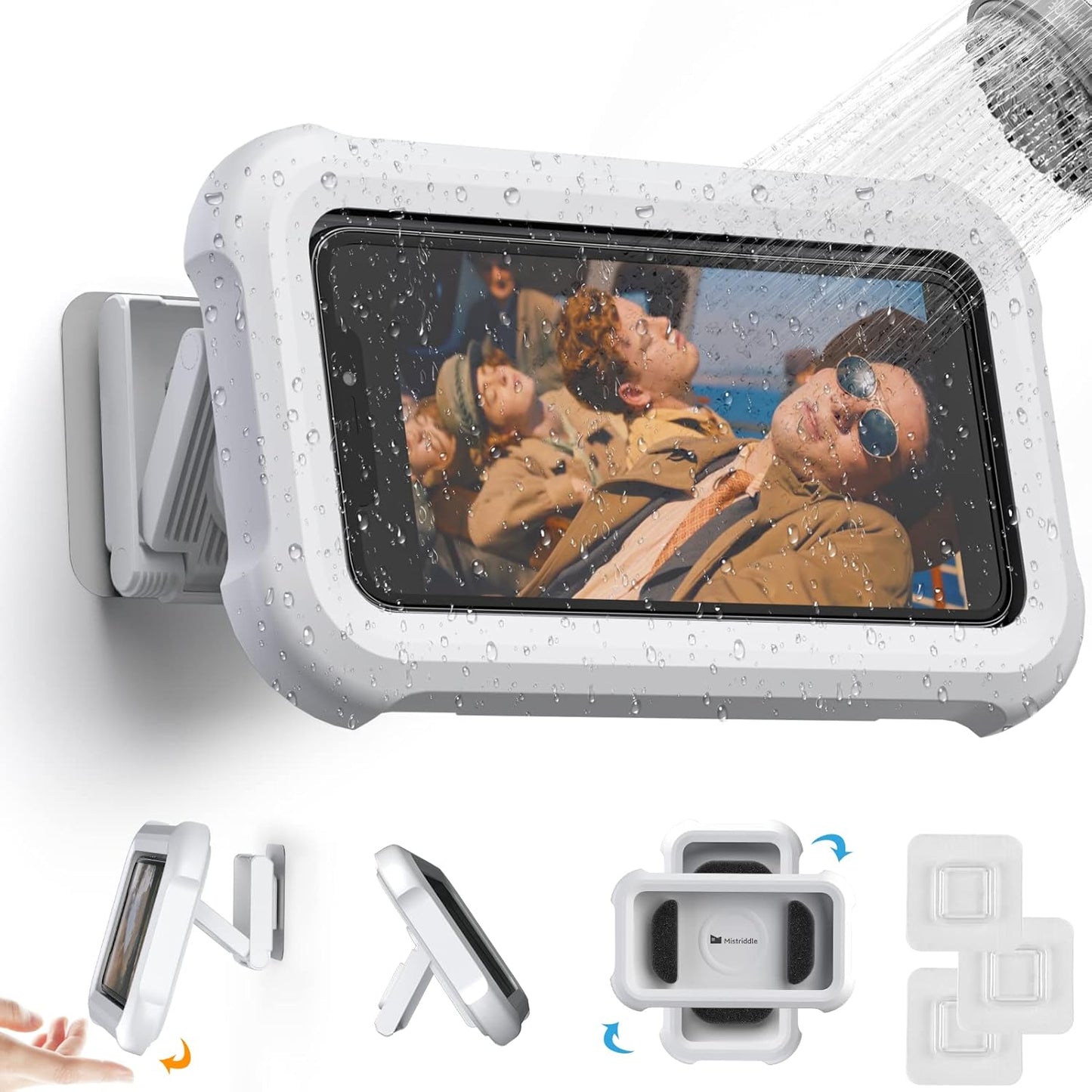Mistriddle Waterproof Shower Phone Holder 360°