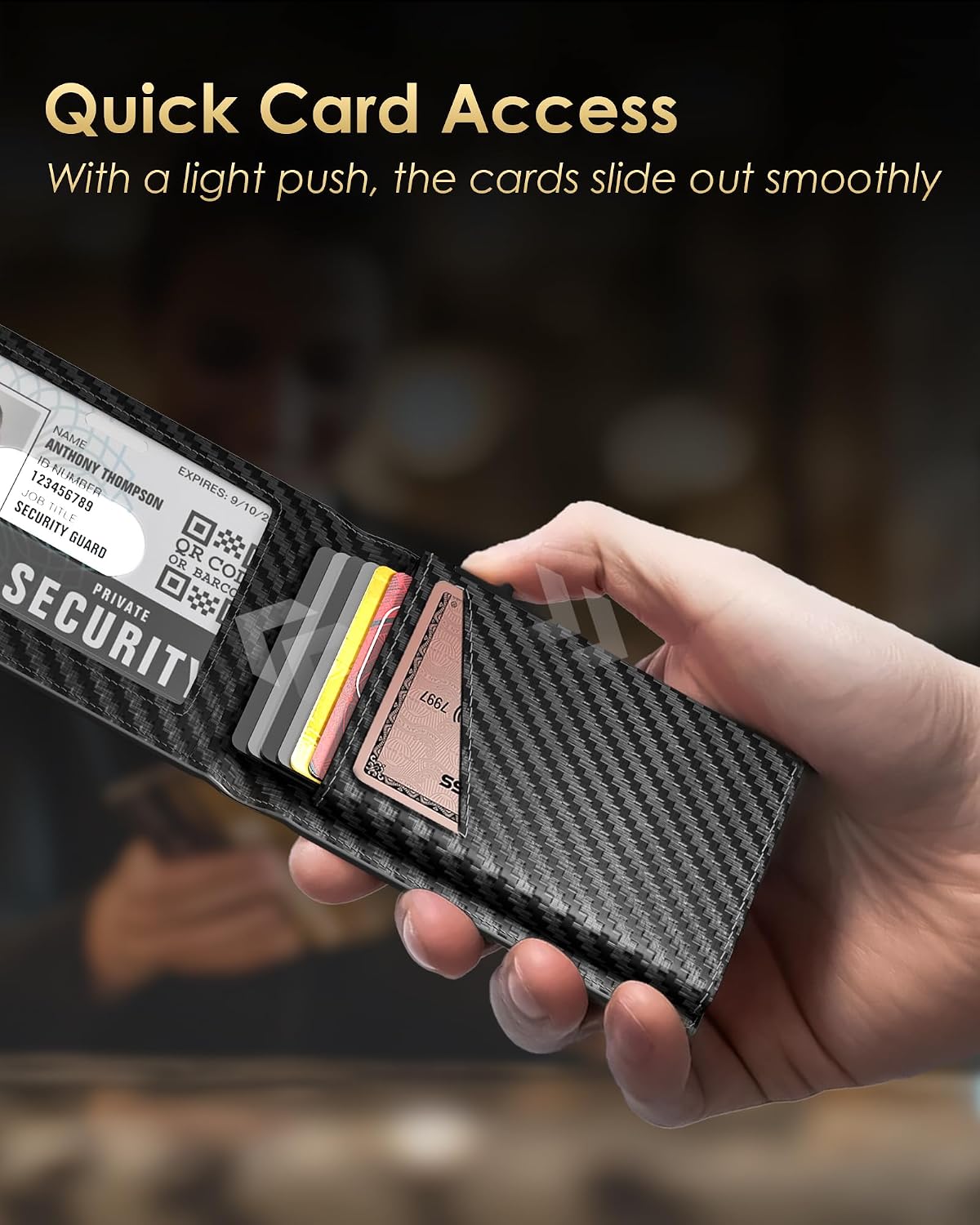 Carbon Fiber RFID Bifold Wallet