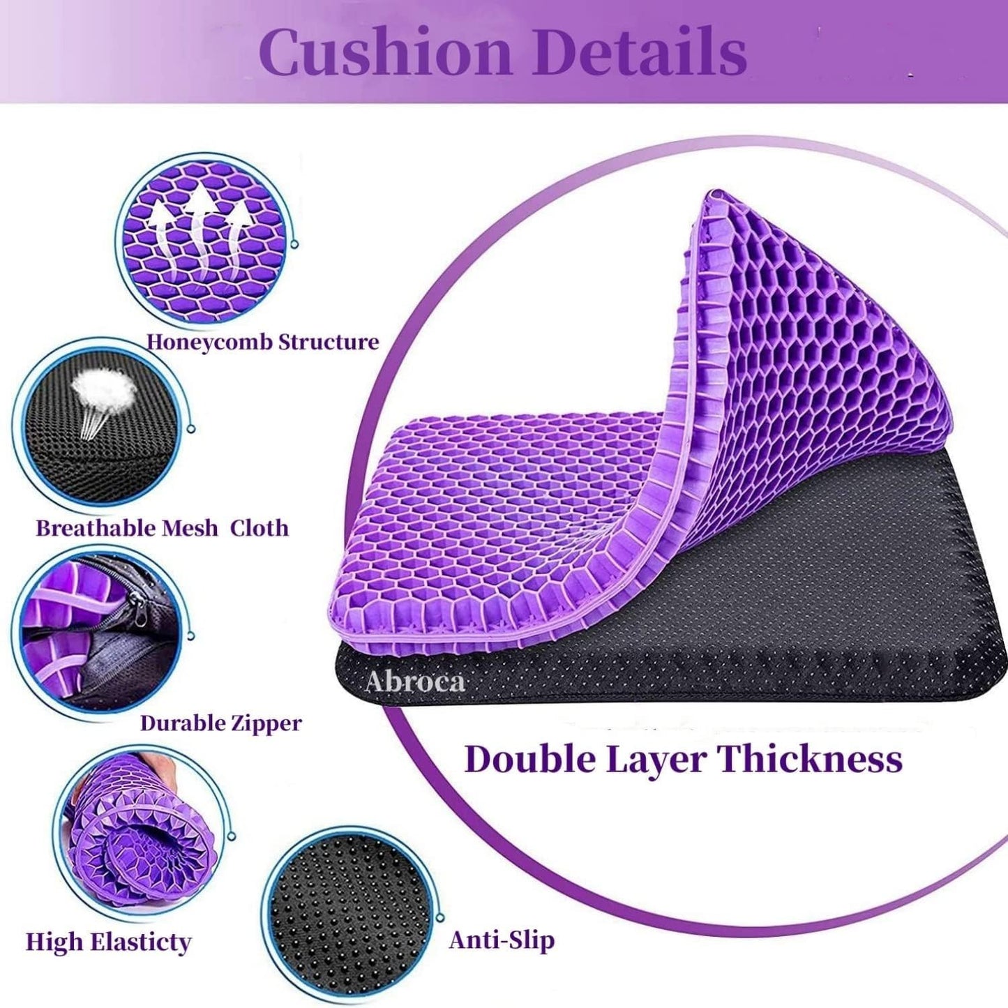 Easelyn CellGel™ Honeycomb Seat Cushion