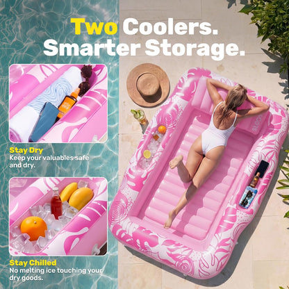 SLOOSH 6-in-1 Tanning Pool – Float, Cooler, Lounger