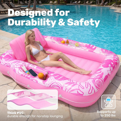 SLOOSH 6-in-1 Tanning Pool – Float, Cooler, Lounger