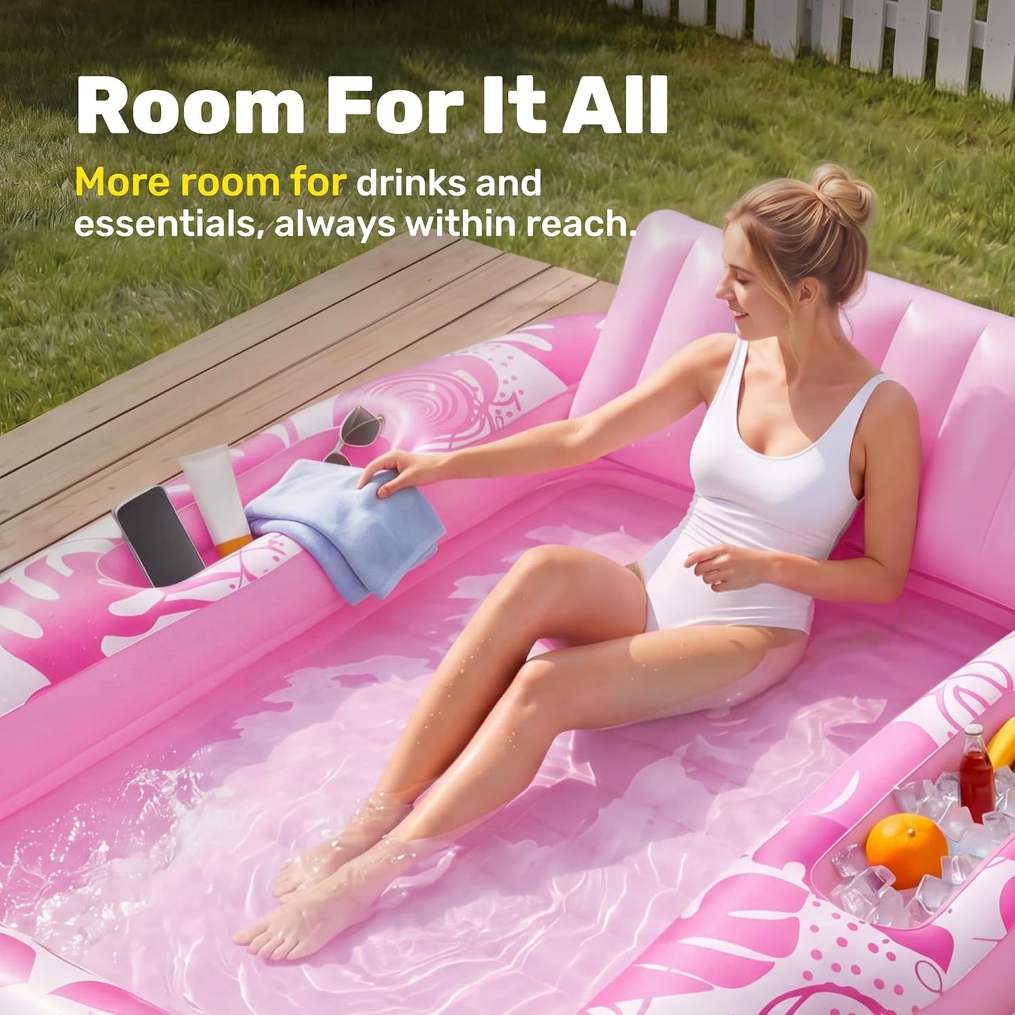 SLOOSH 6-in-1 Tanning Pool – Float, Cooler, Lounger