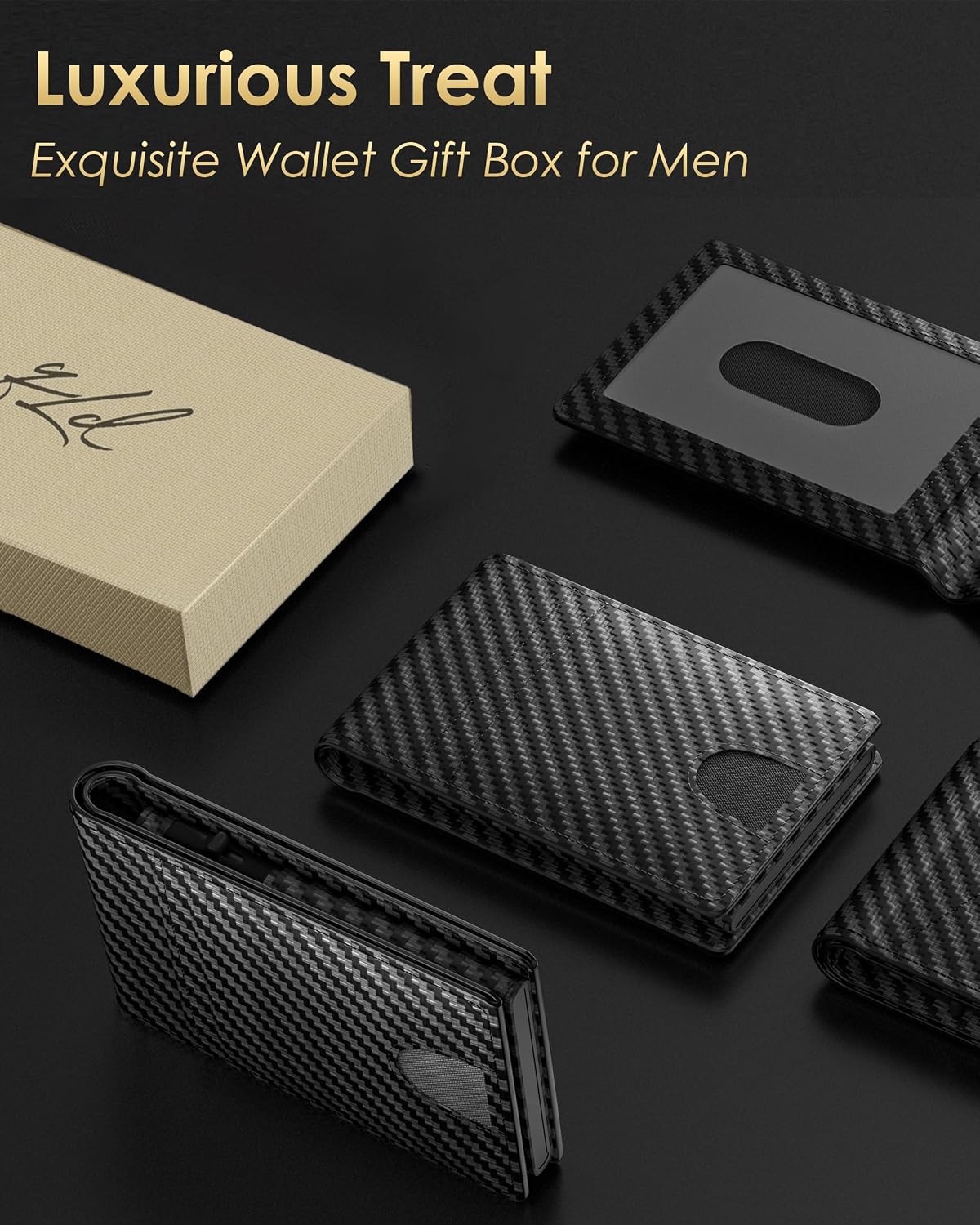 Carbon Fiber RFID Bifold Wallet