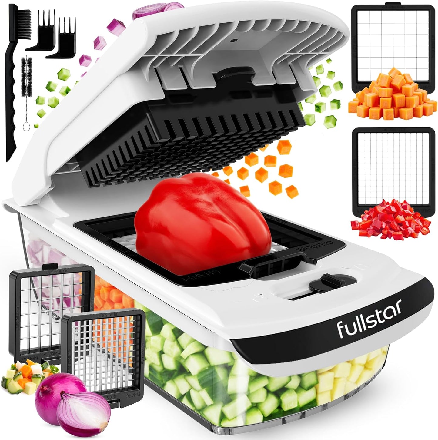 Fullstar Vegetable Chopper & Dicer – No Tears, No Mess, 5‑Cup Tray