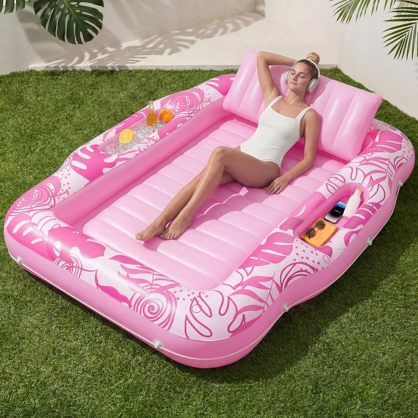 SLOOSH 6-in-1 Tanning Pool – Float, Cooler, Lounger