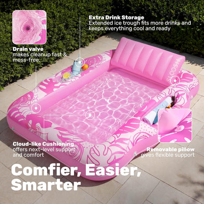 SLOOSH 6-in-1 Tanning Pool – Float, Cooler, Lounger
